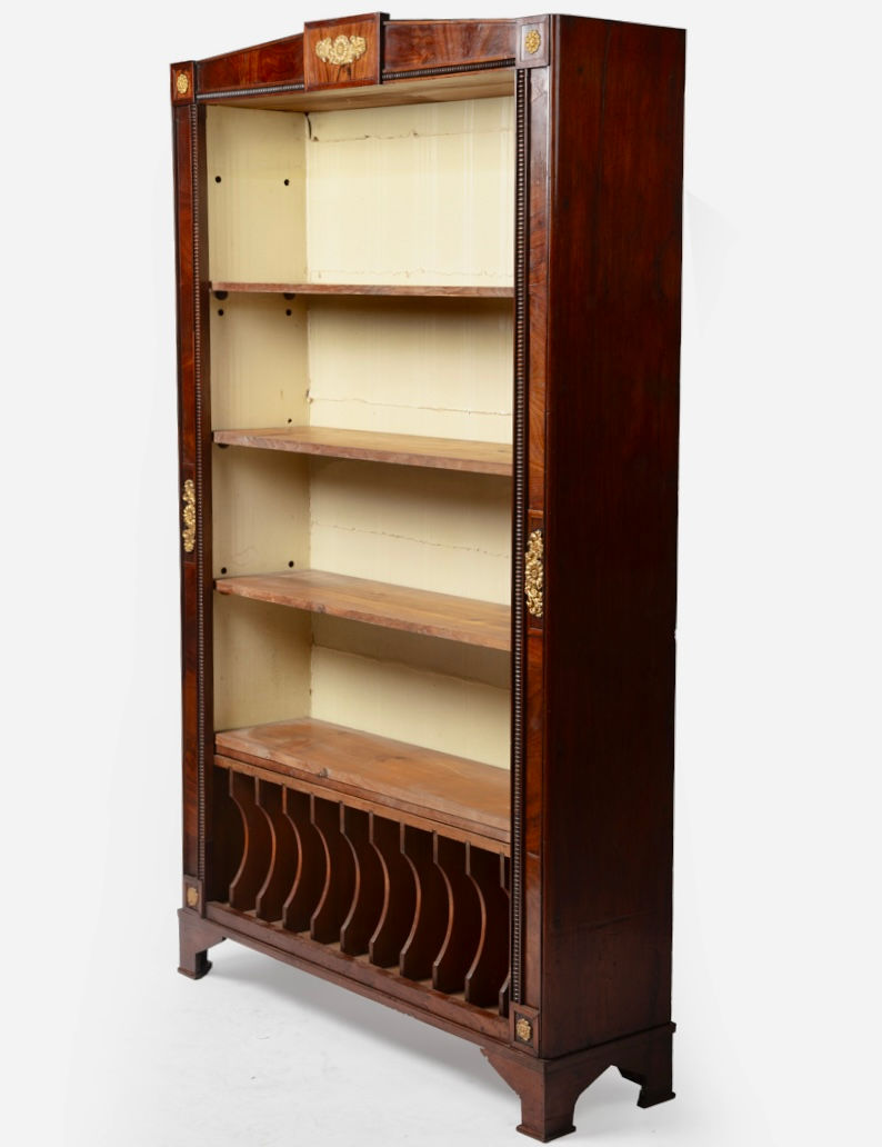 Thumbnail: 19th century French Empire style rosewood bookcase