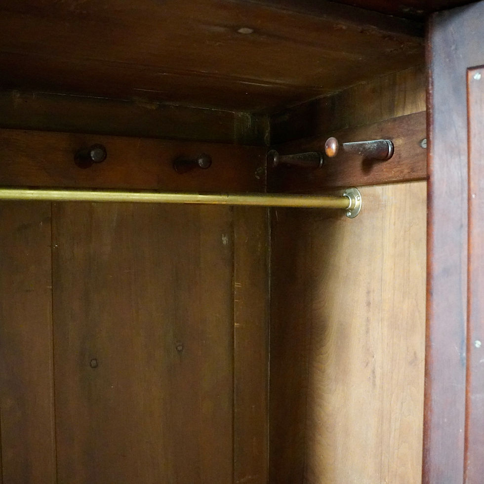 Thumbnail: Victorian Figured Walnut Single Mirrored Wardrobe