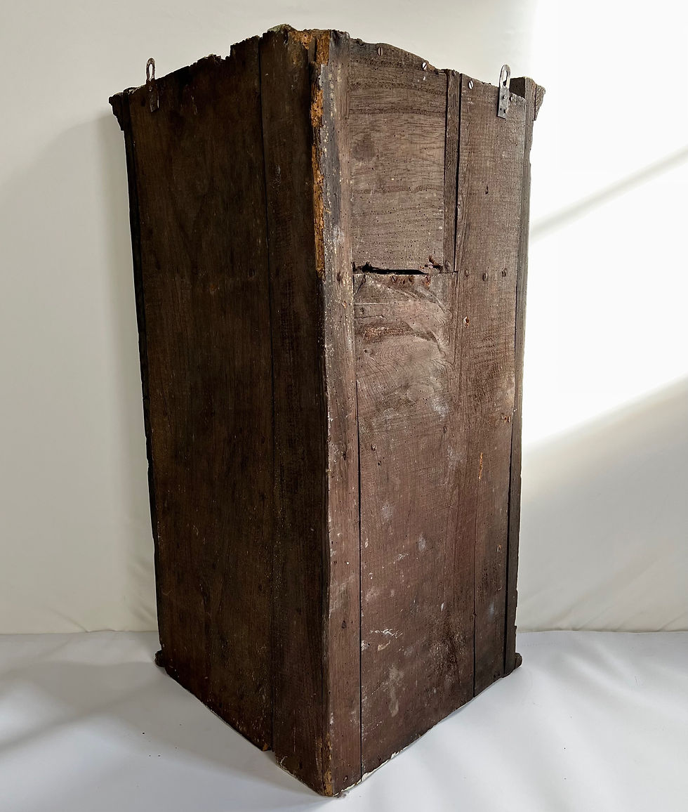 Thumbnail: 18th century oak corner wall-hung open shelves