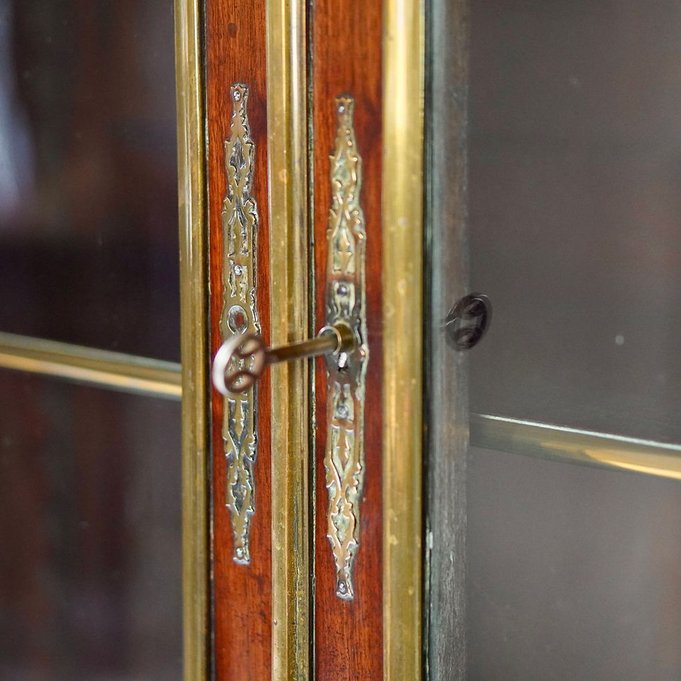 Thumbnail: French Empire Revival Mahogany Glazed Display/ Vitrine Cabinet
