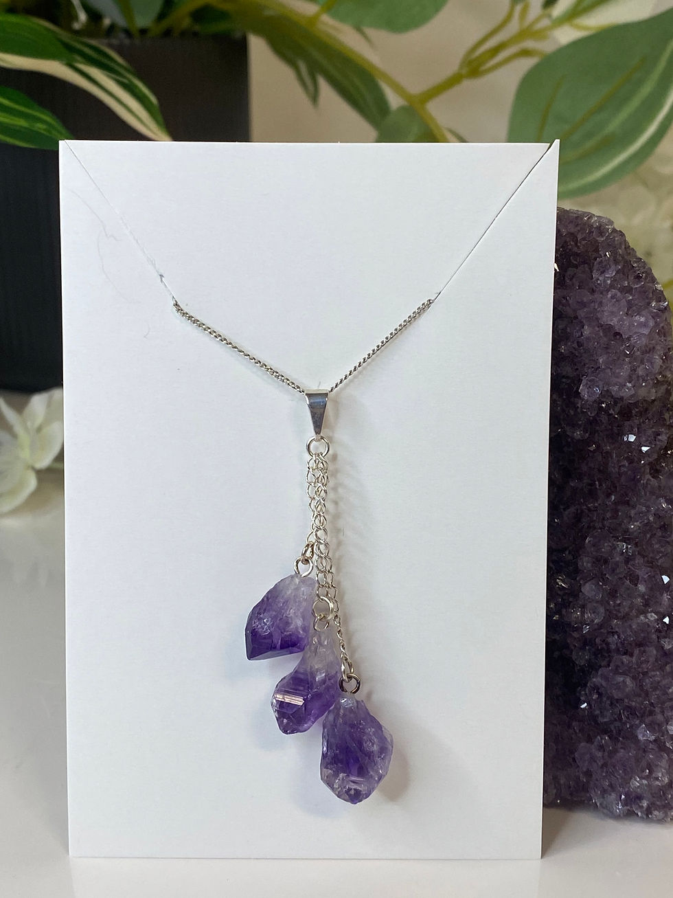 Amethist ketting hanger