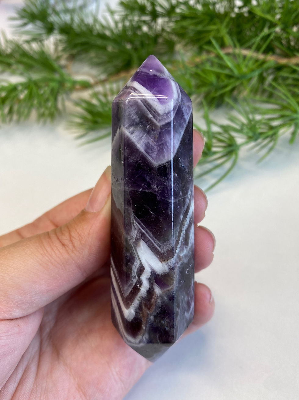 Chevron amethist dubbeleinder nr3