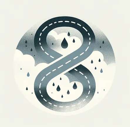 DALL·E 2024-05-12 00.11.36 - Design a minimalist logo featuring a Mobius strip styled as a