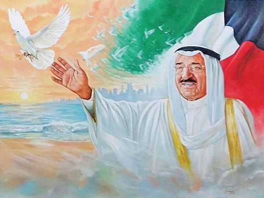 50 فناناً شاركوا في معرض «أمير الإنسانية في قلوب الفنانين»