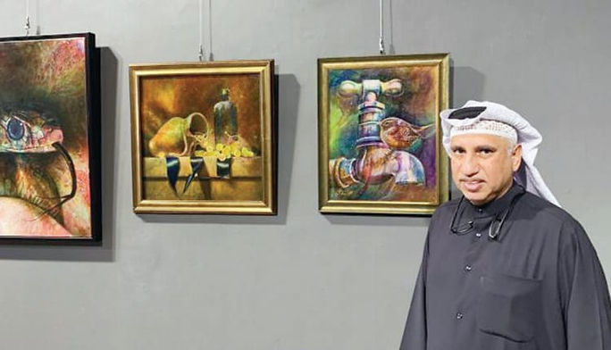 التشكيلي الكويتي وليد سراب قدّم خبرته في معرض “سكْب 2” بالدوحة 