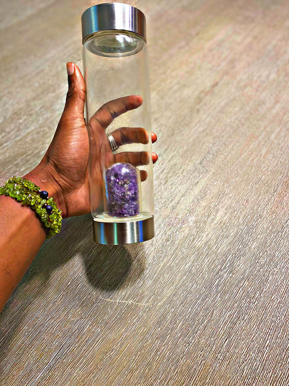 Thumbnail: Crystal Filtered Water Bottle ( Amethyst )