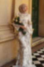 whiteruffle modest dress Elura