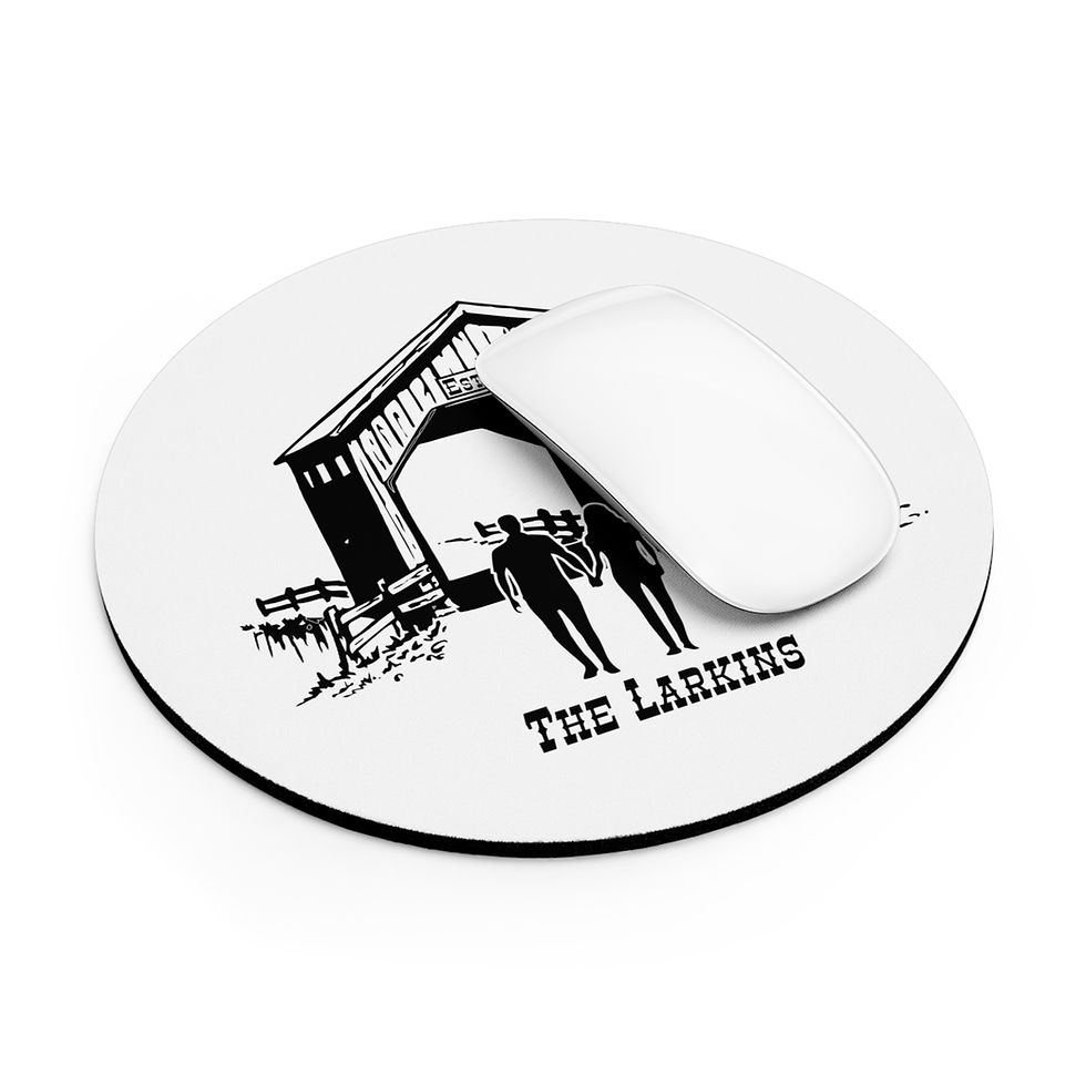 Thumbnail: Rustic Covered Bridge Mouse Pad, Gift for Couples, Desk, Home Office, Wedding