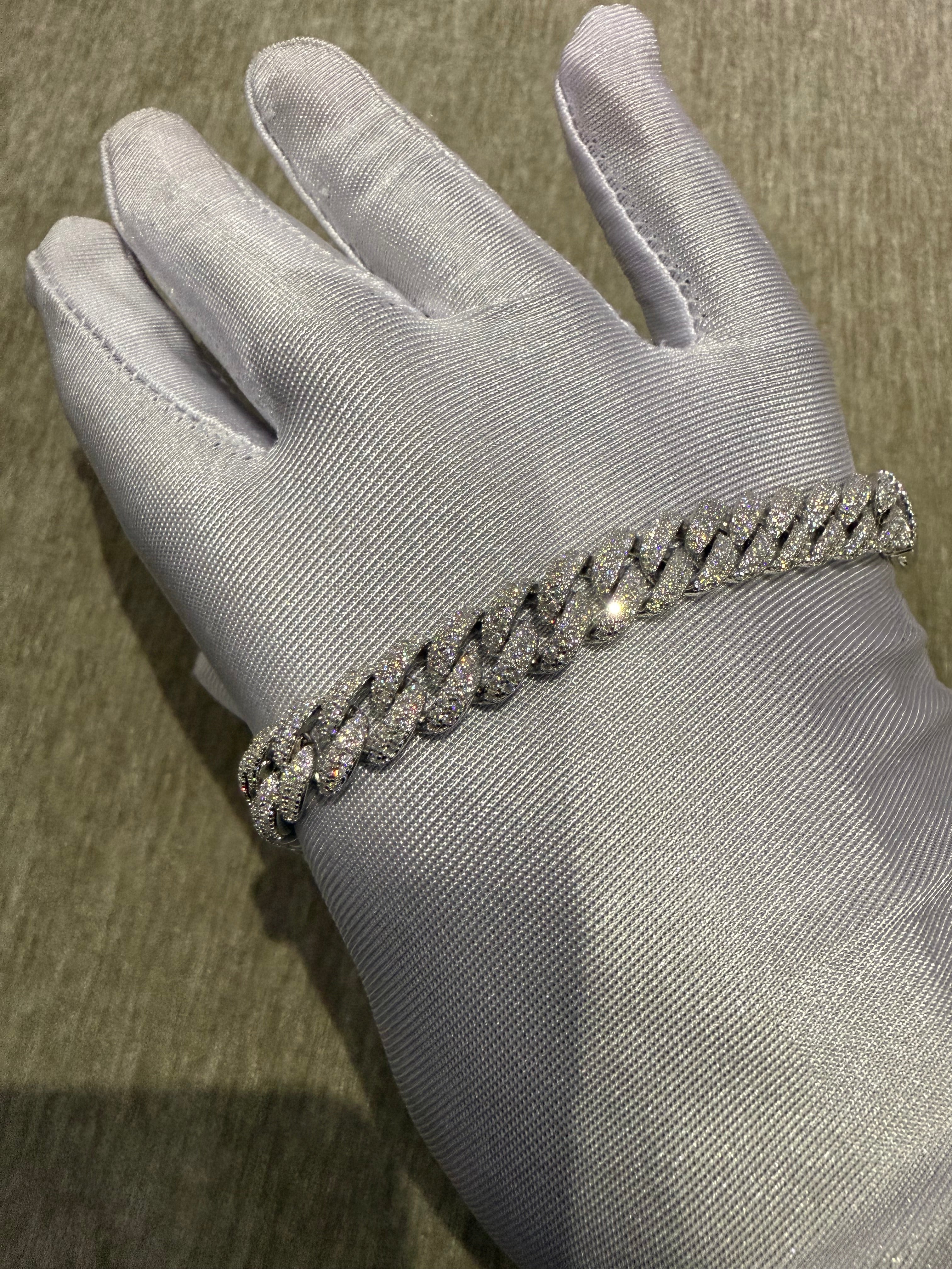 10mm Tight-Link Moissanite Bracelet