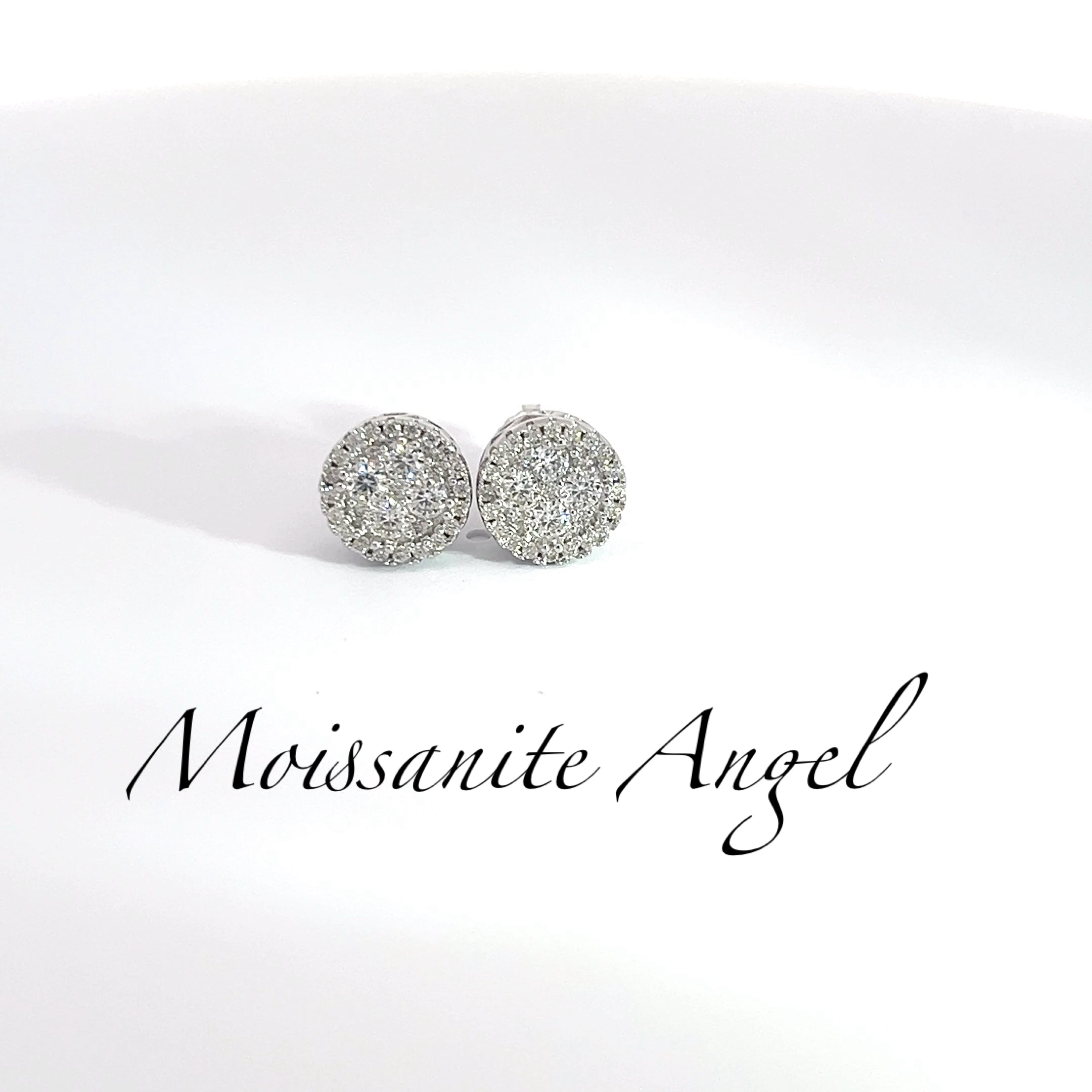 Moissanite Cluster Studs — 9mm