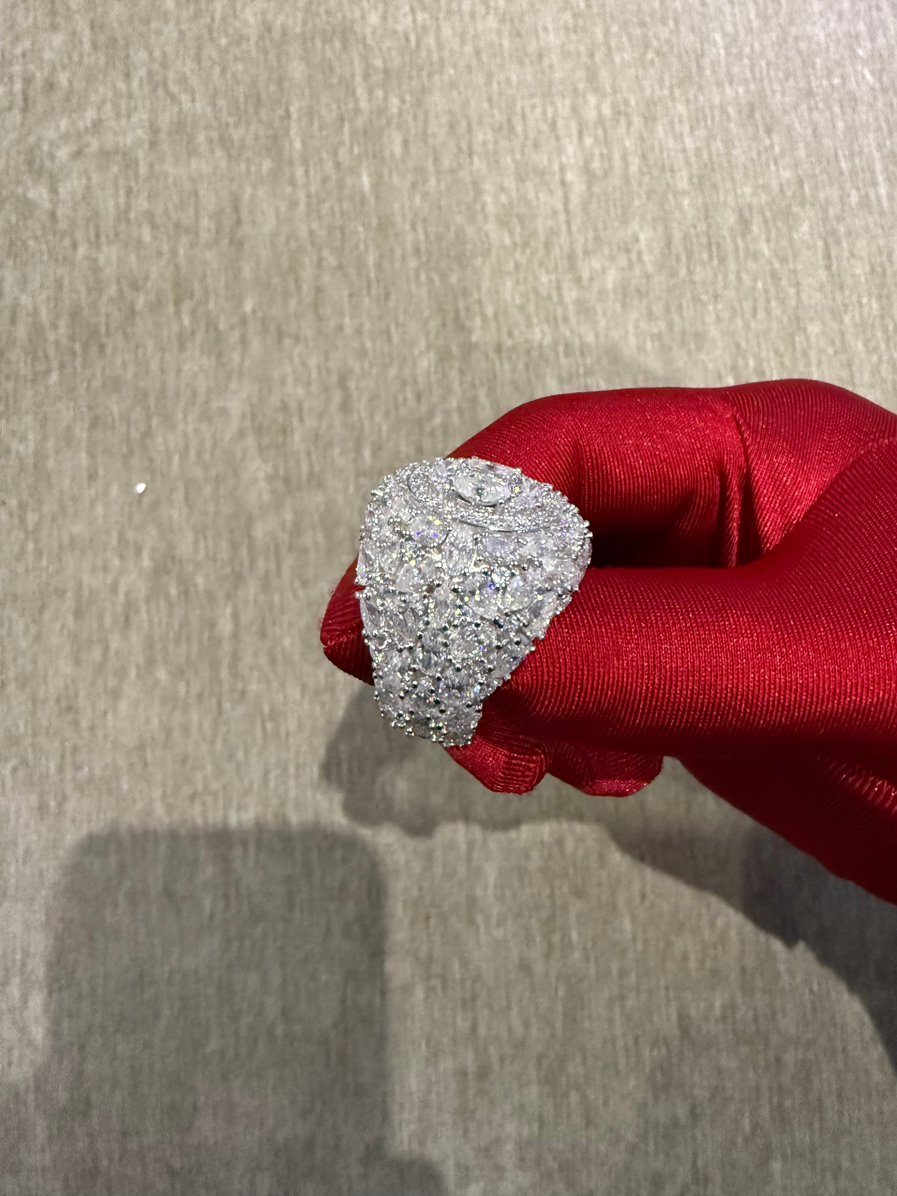 Moissanite Masterpiece Cluster Ring