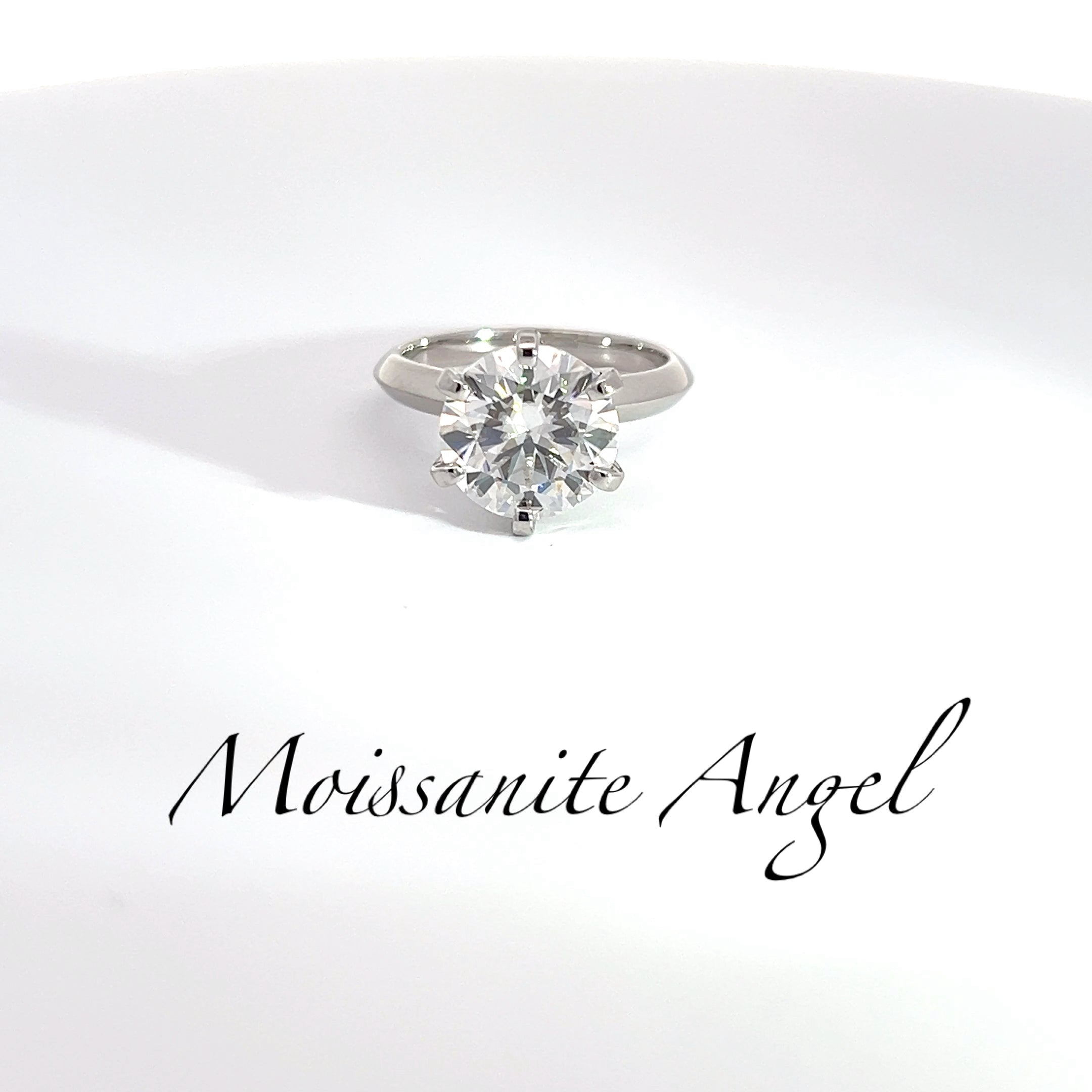 5 Carat Moissanite Solitaire Ring