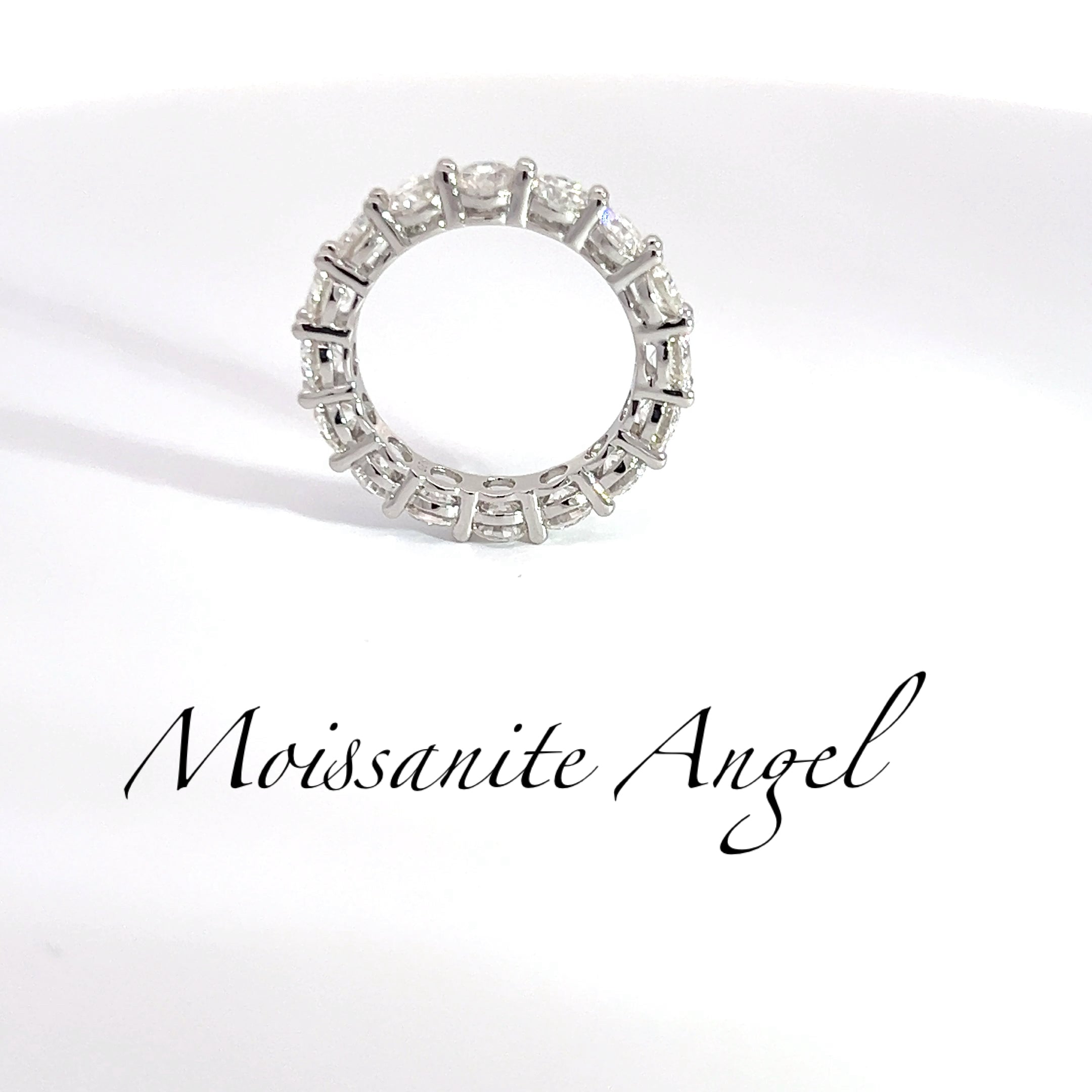 Silver Moissanite Band Ring