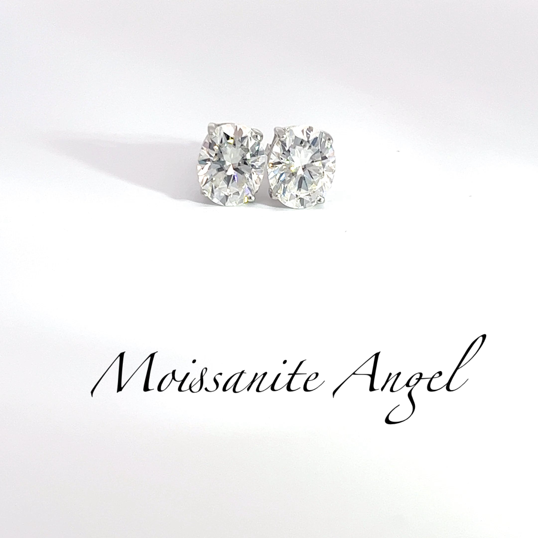 4 CTW Oval Moissanite Studs — 8mm