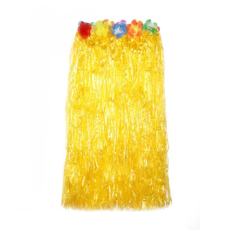 Thumbnail: 1pc 30cm/40/Cm60cm/80cm Hawaiian Grass Skirt Summer Beach Party Adult Dress Up
