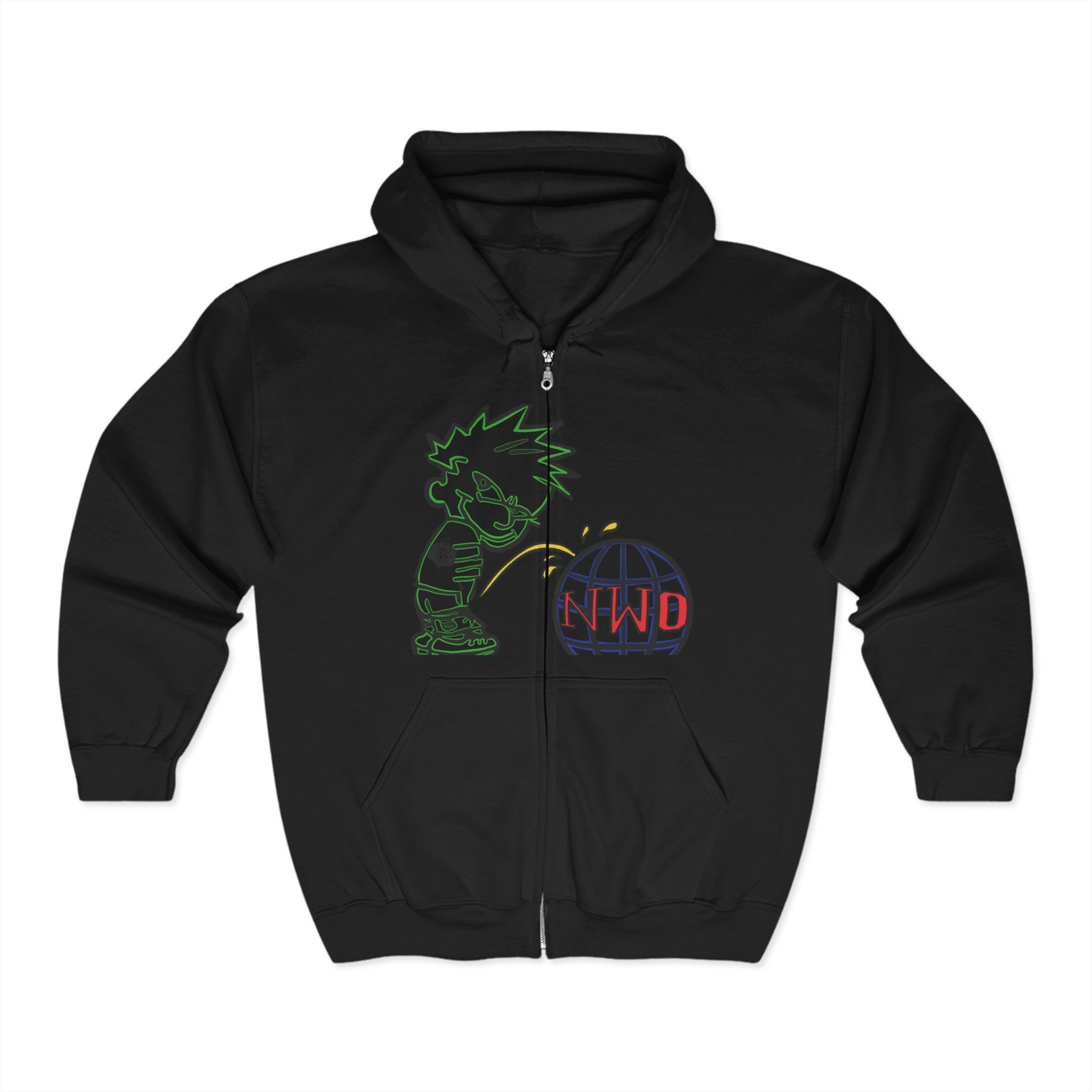 NWO Unisex Heavy Full Zip Hooded Sweatshirt