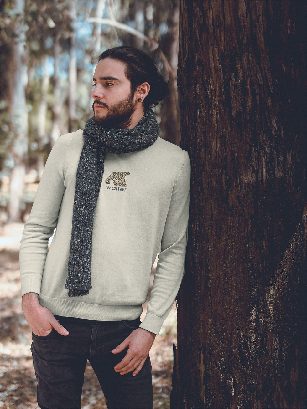 Miniature : Sweat Shirt col rond "Vanille - Léopard "