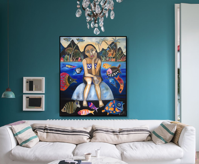 Moorea  - Peinture à l'huile signée par A. Gaigné.png