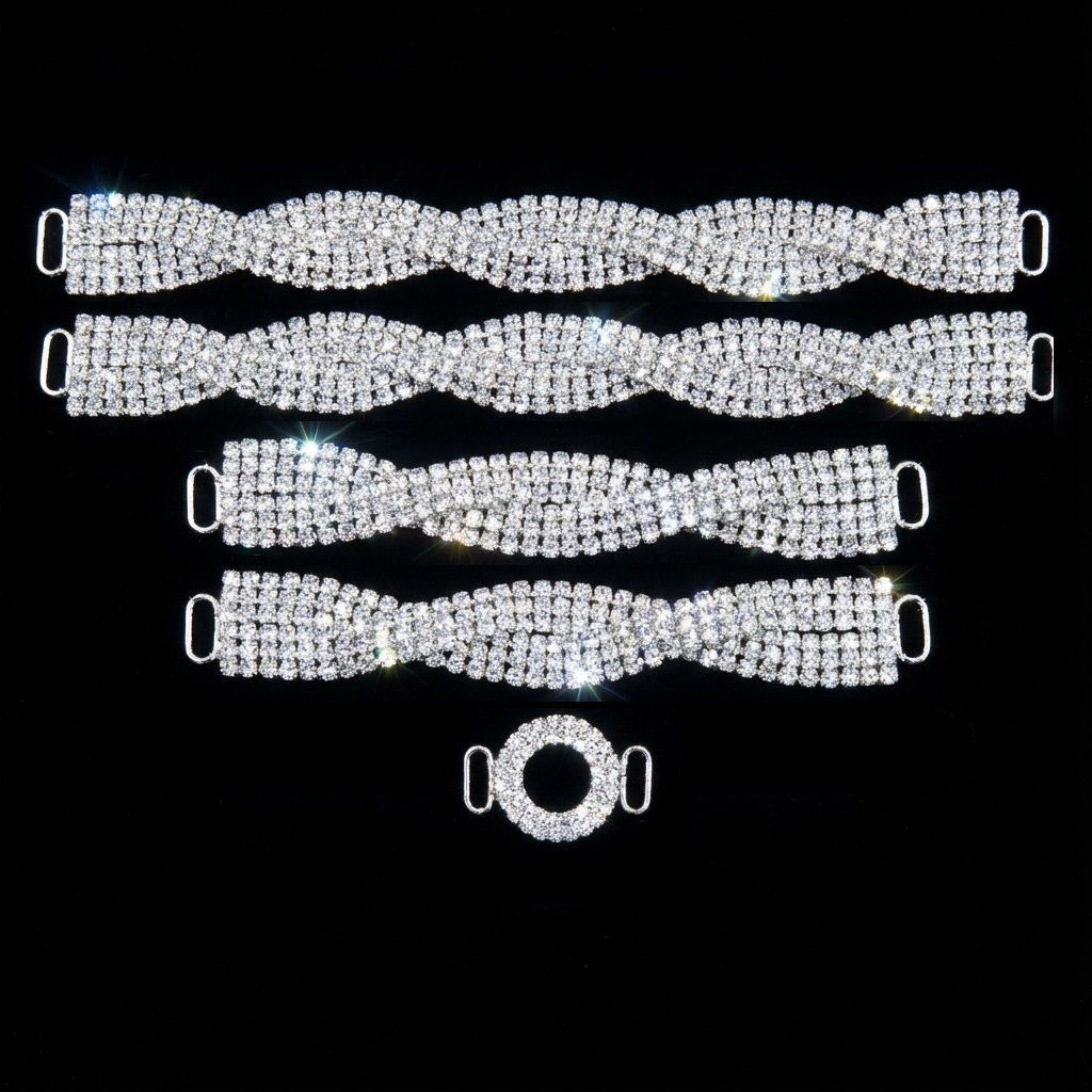 5 PC Twist Bikini Connector Set Circle Center