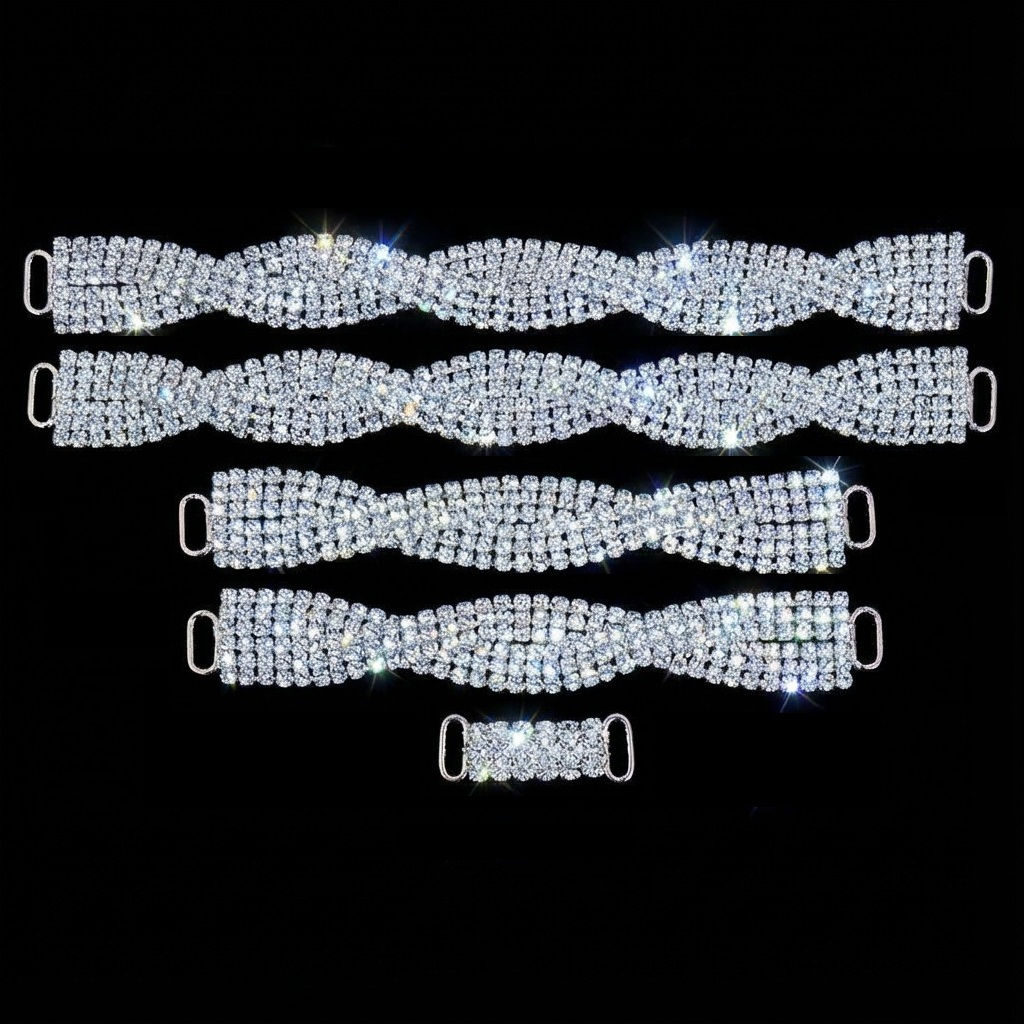 5 PC Twist Bikini Connector Set 3 Row Center