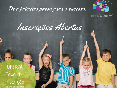 Inscrições Abertas - Ano letivo 2018/2019