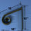 Thumbnail: Solid Steel black 1 Step Wrought Iron Handrail Steel Railing Metal Safety Grabra