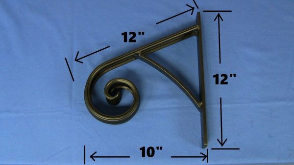 Thumbnail: 1 or 2 Step,(small style) Stair Handrail, SOLID STEEL, Railing, Wrought Iron, Me