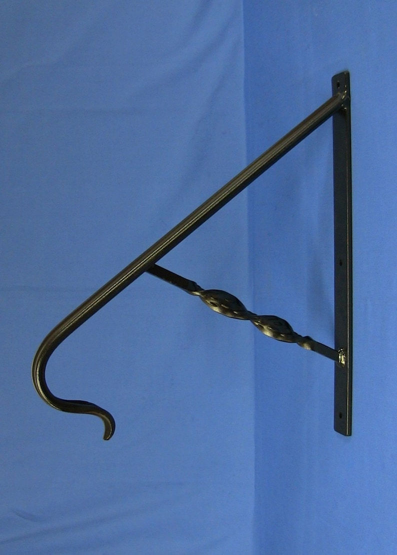 Thumbnail: 1 or 2 Step Handrail , Garage steps, SOLID STEEL ,Wrought Iron , deck , walkway,
