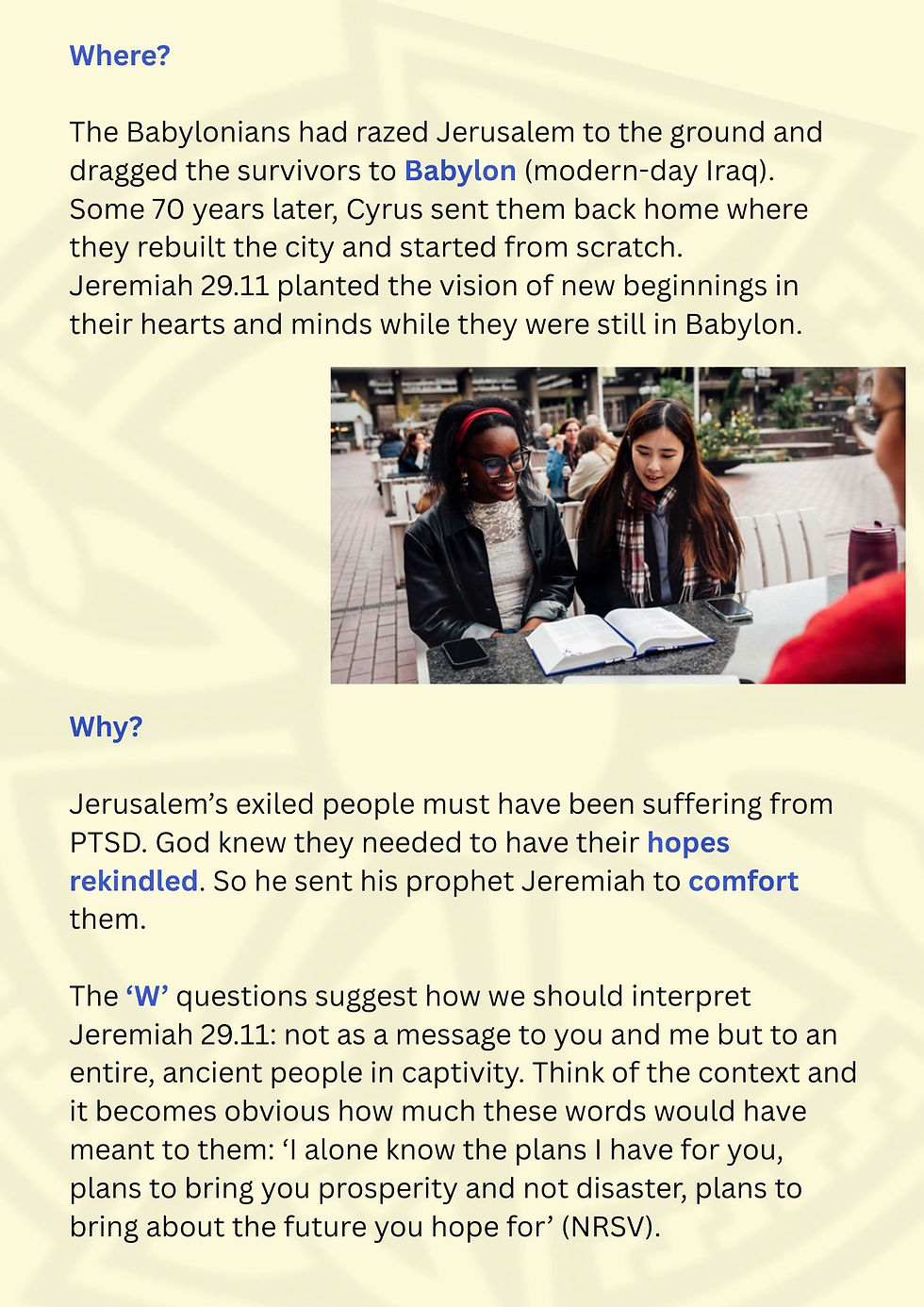 Understand the Bible Using Six Questions