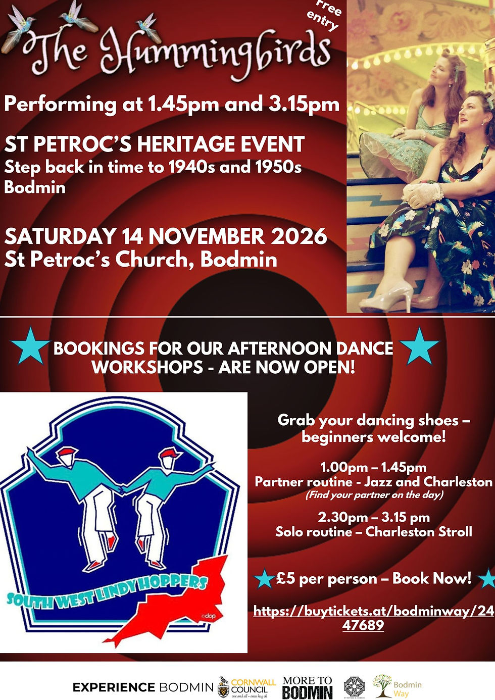 St Petroc's Heritage Event Afternoon Dance Workshops