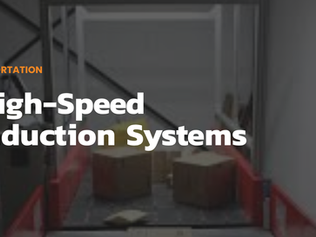 Text reading High-Speed Induction Systems with a image in background of a parcel signulator