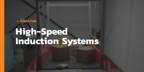 Text reading High-Speed Induction Systems with a image in background of a parcel signulator