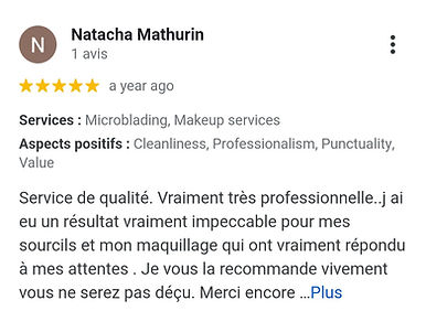 avis google de l'institut de beauté à Paris