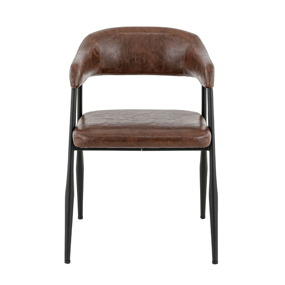 Miniature : Montreal - Fauteuil en similicuir vintage et metal pour restaurant