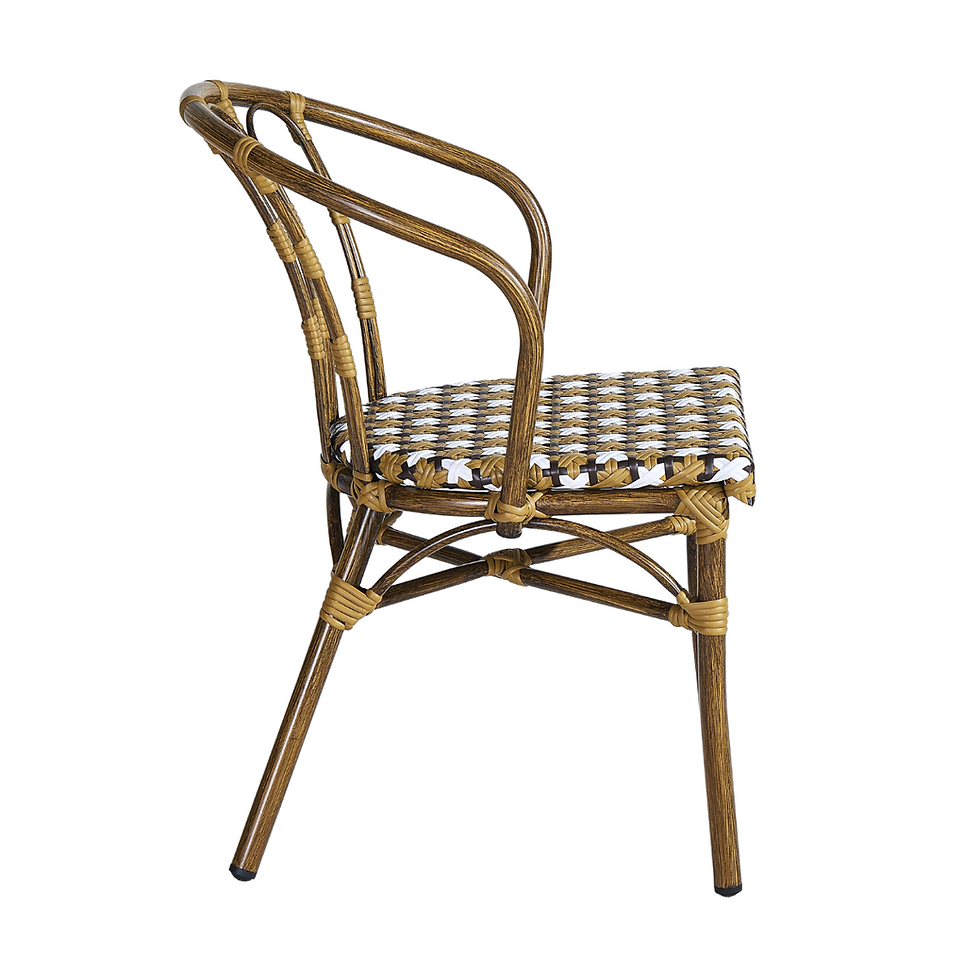 Miniature : Clichy - Fauteuil multicouleur en aluminium et tressage PE