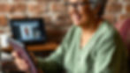 Older women pleasantly using ChatGPT