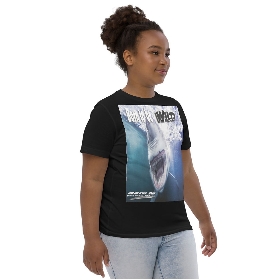 Thumbnail: Born to be wild sharks Youth jersey t-shirt