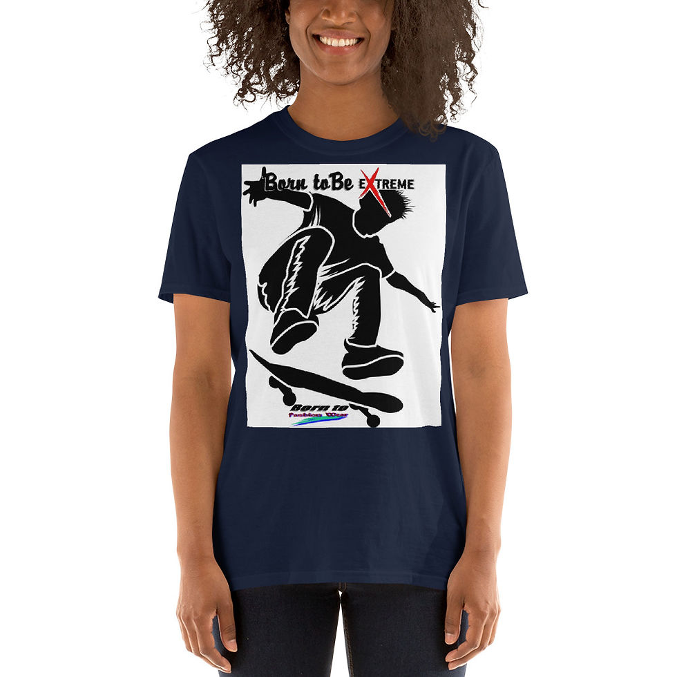 Thumbnail: Born to be extreme Skate board2 Short-Sleeve Unisex T-Shirt