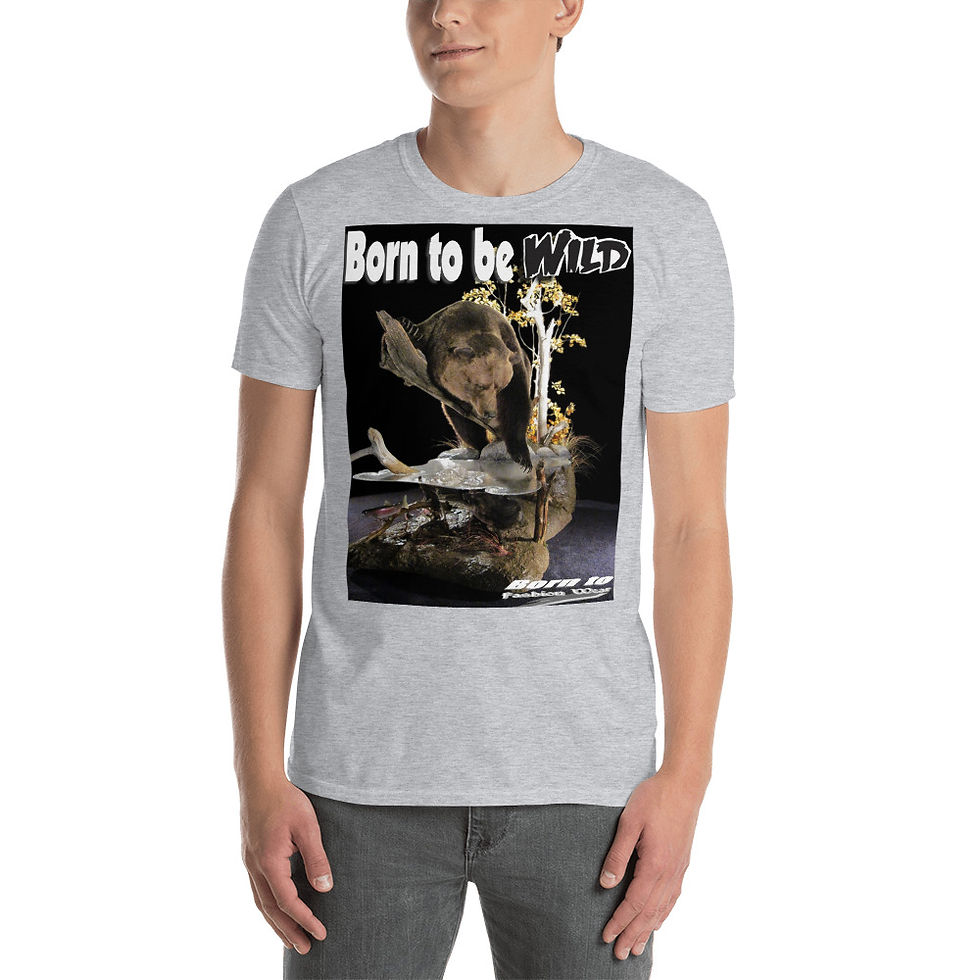 Thumbnail: Born to be wild bear Short-Sleeve Unisex T-Shirt