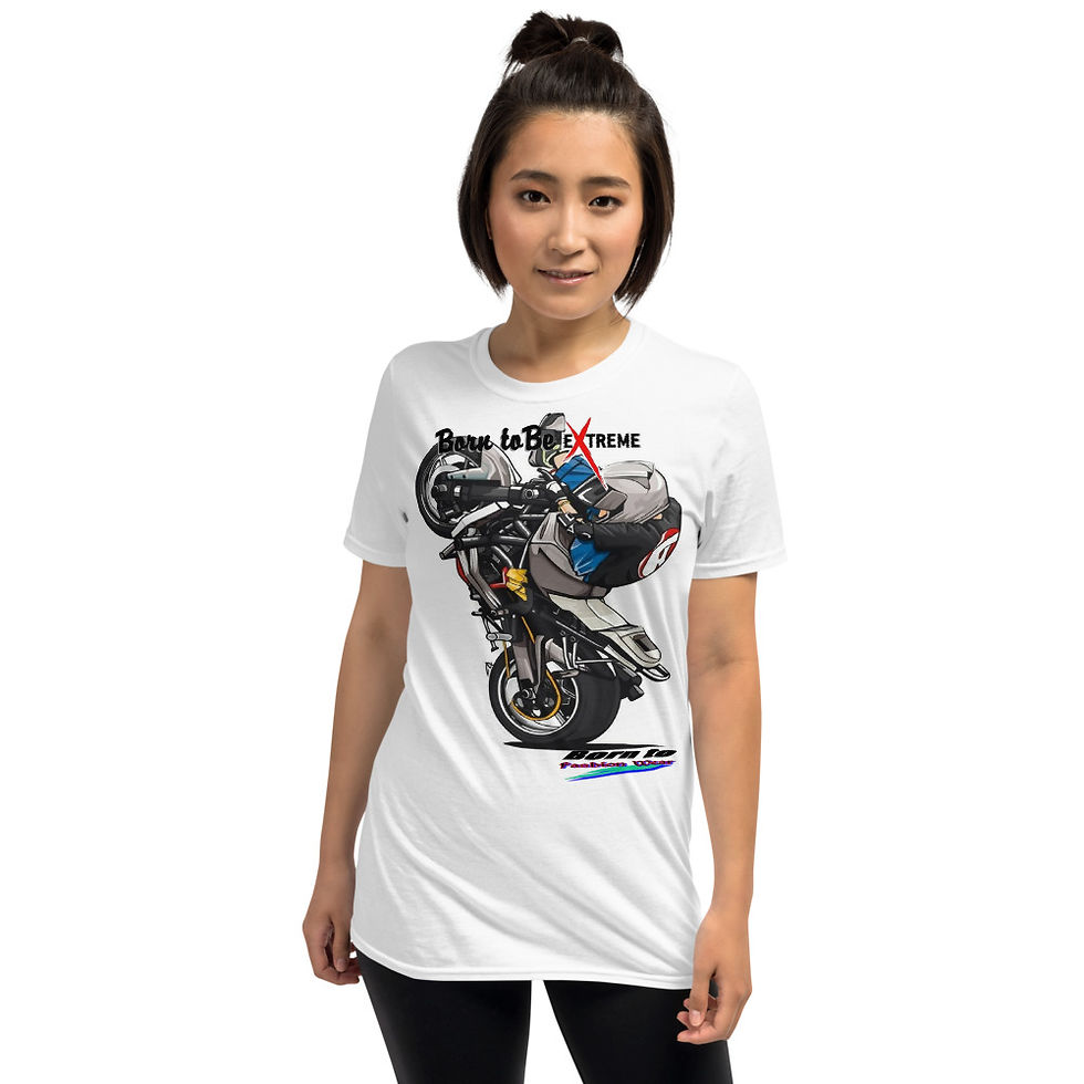 Thumbnail: Born to be extreme motor cycle4 Short-Sleeve Unisex T-Shirt