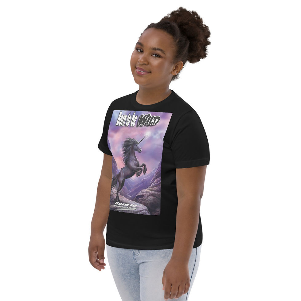 Thumbnail: Born to be wild unicorn4 Youth jersey t-shirt