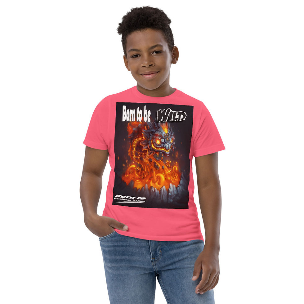Thumbnail: Born to be wild fire snake Youth jersey t-shirt