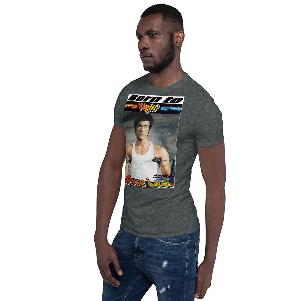 Thumbnail: Born to fight Bruce4 Short-Sleeve Unisex T-Shirt