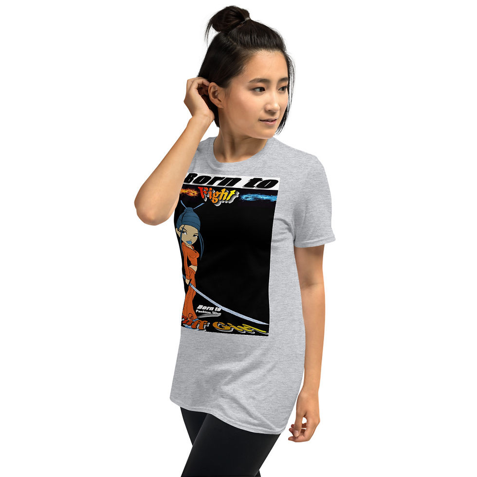 Thumbnail: Born to fight Anime Short-Sleeve Unisex T-Shirt