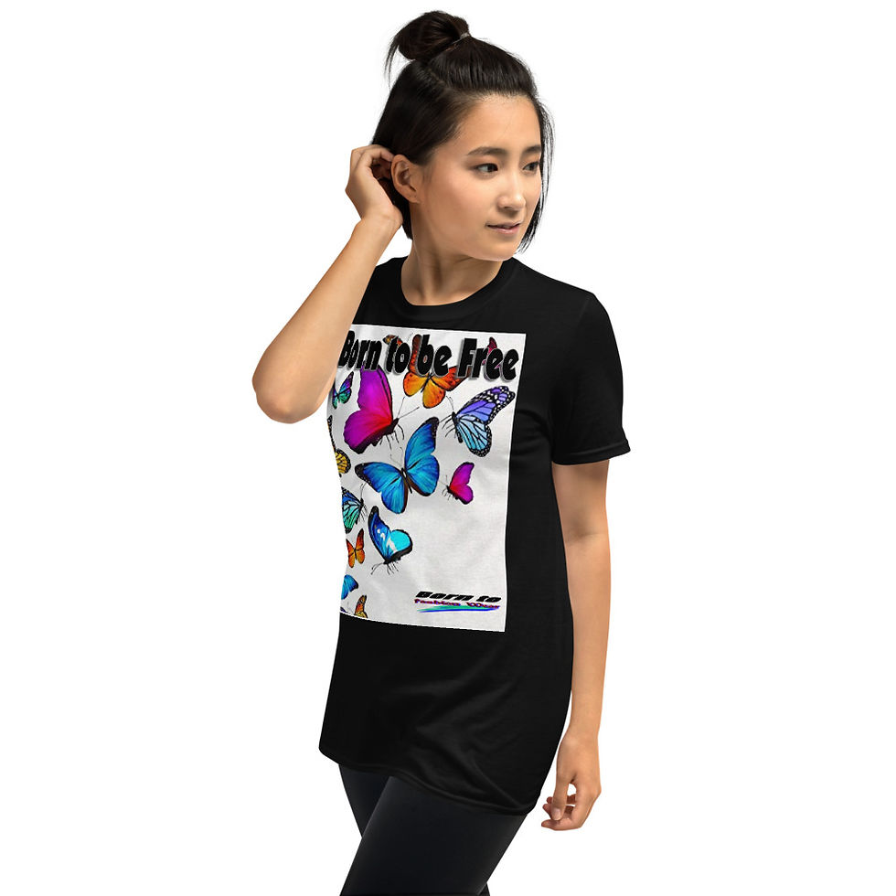 Thumbnail: Born to be free butterfly3 Short-Sleeve Unisex T-Shirt