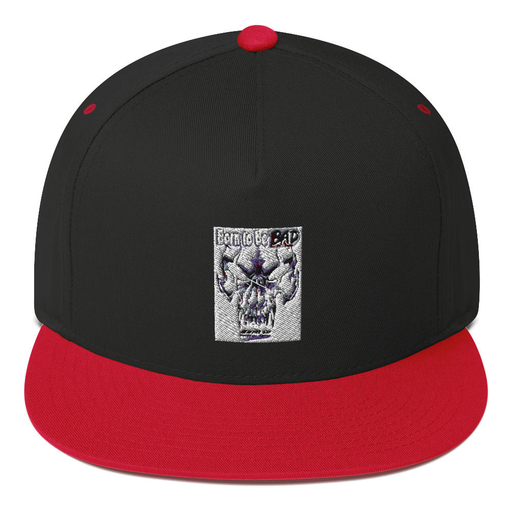 Born to be bad skull25 Flat Bill Cap