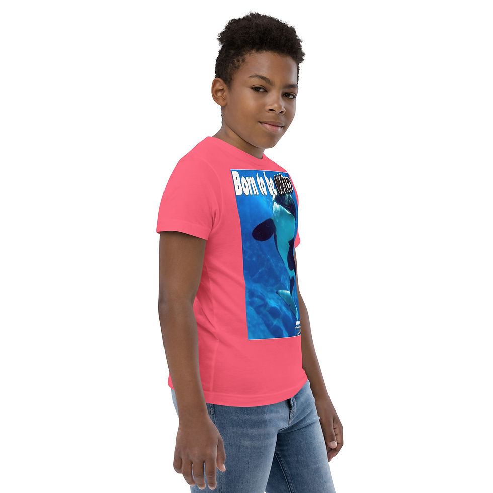 Thumbnail: Born to be wild whale Youth jersey t-shirt