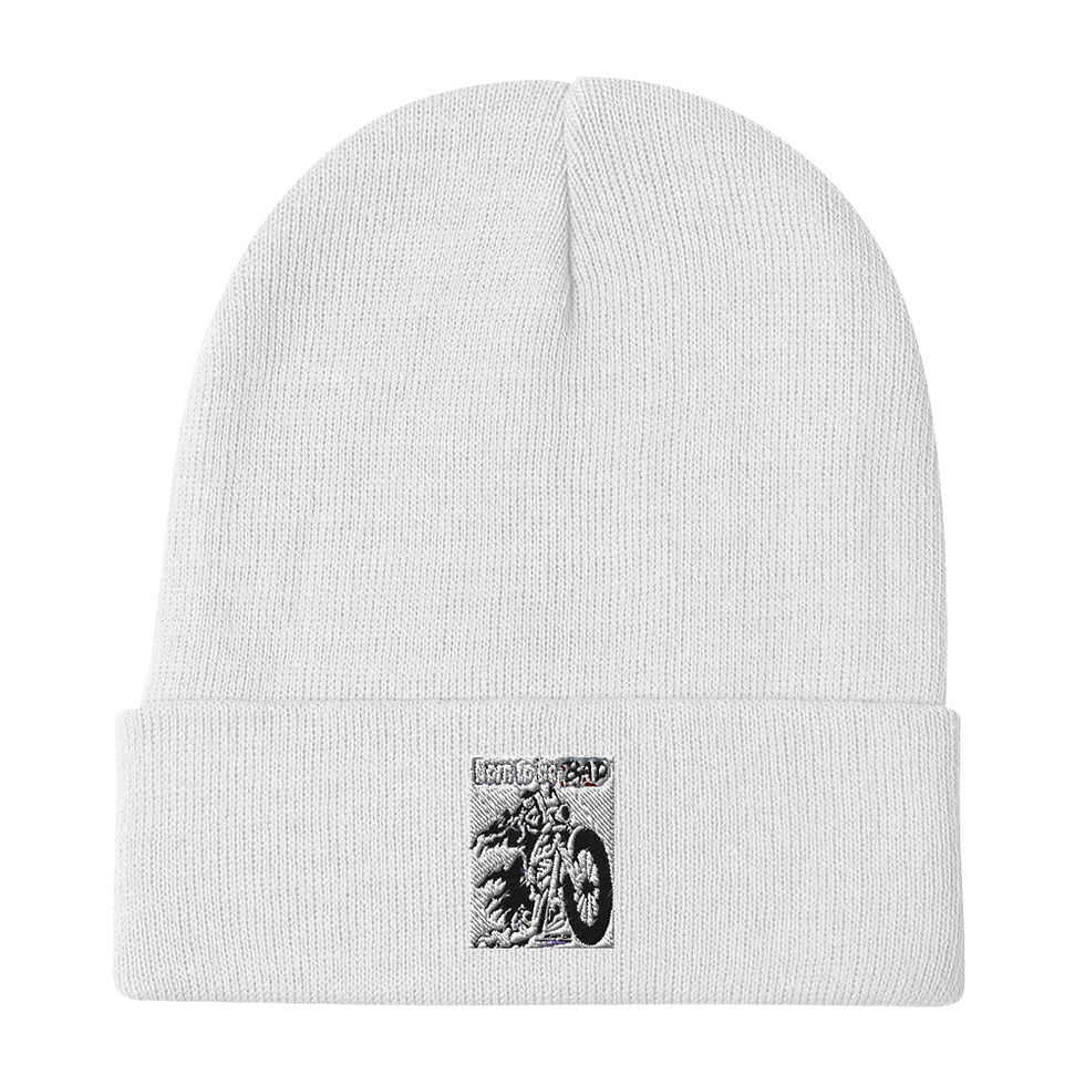 Thumbnail: Born to be bad skull6 Embroidered Beanie