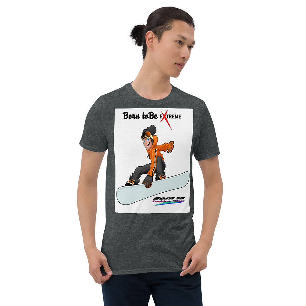 Thumbnail: Born to be extreme snow boarding Short-Sleeve Unisex T-Shirt