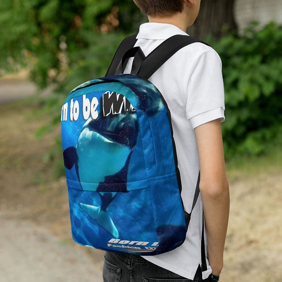 Thumbnail: Born to be wild whale Backpack